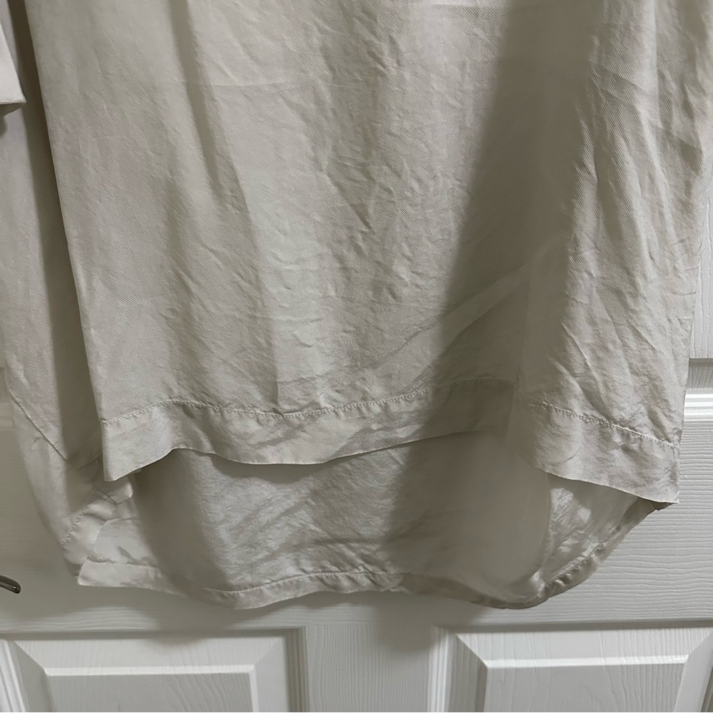 HUMANOID Women’s Short Sleeve Blouse Top Stone color size Medium ANTHROPOLOGIE - Picture 3 of 6